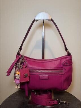 Coach Daisy Leather Sufflette (Magenta)